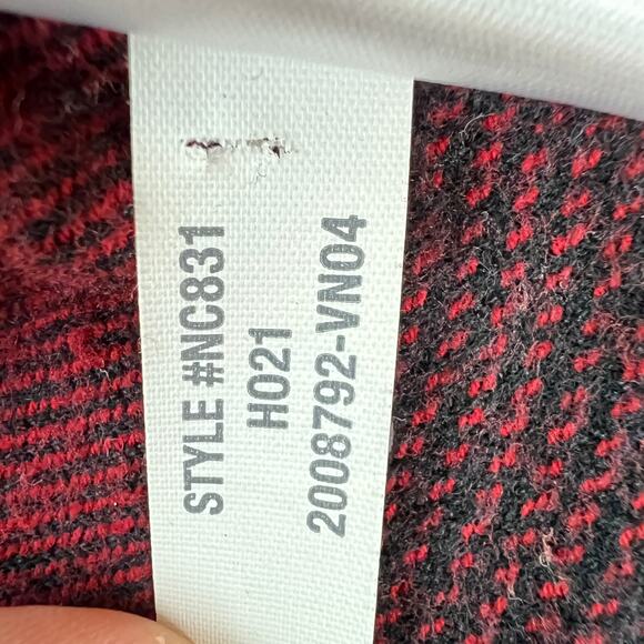 MADEWELL Flannel Oversized Plaid Ex-Boyfriend Shirt Side Button Pockets Size S - Picture 12 of 12